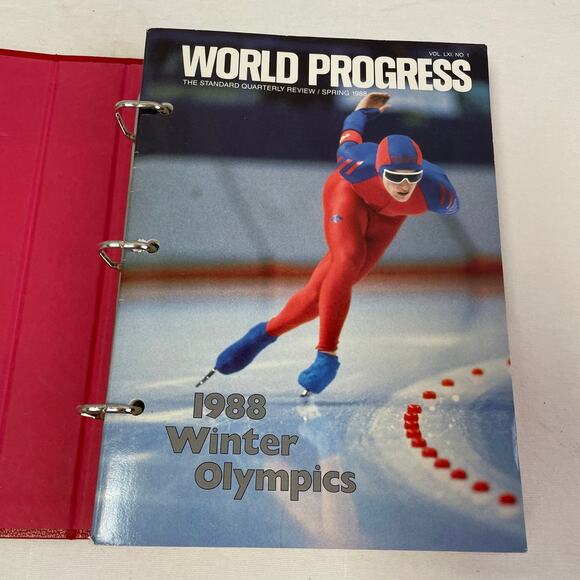 Vintage 1988 World Progress Yearbook Binder Spring Winter Summer Fall Collection - Picture 3 of 6